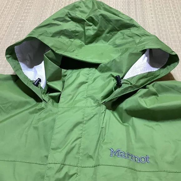 Marmot Men’s Precip Green Jacket Hooded Windbreaker Size XL Style #H41200 - Picture 2 of 14